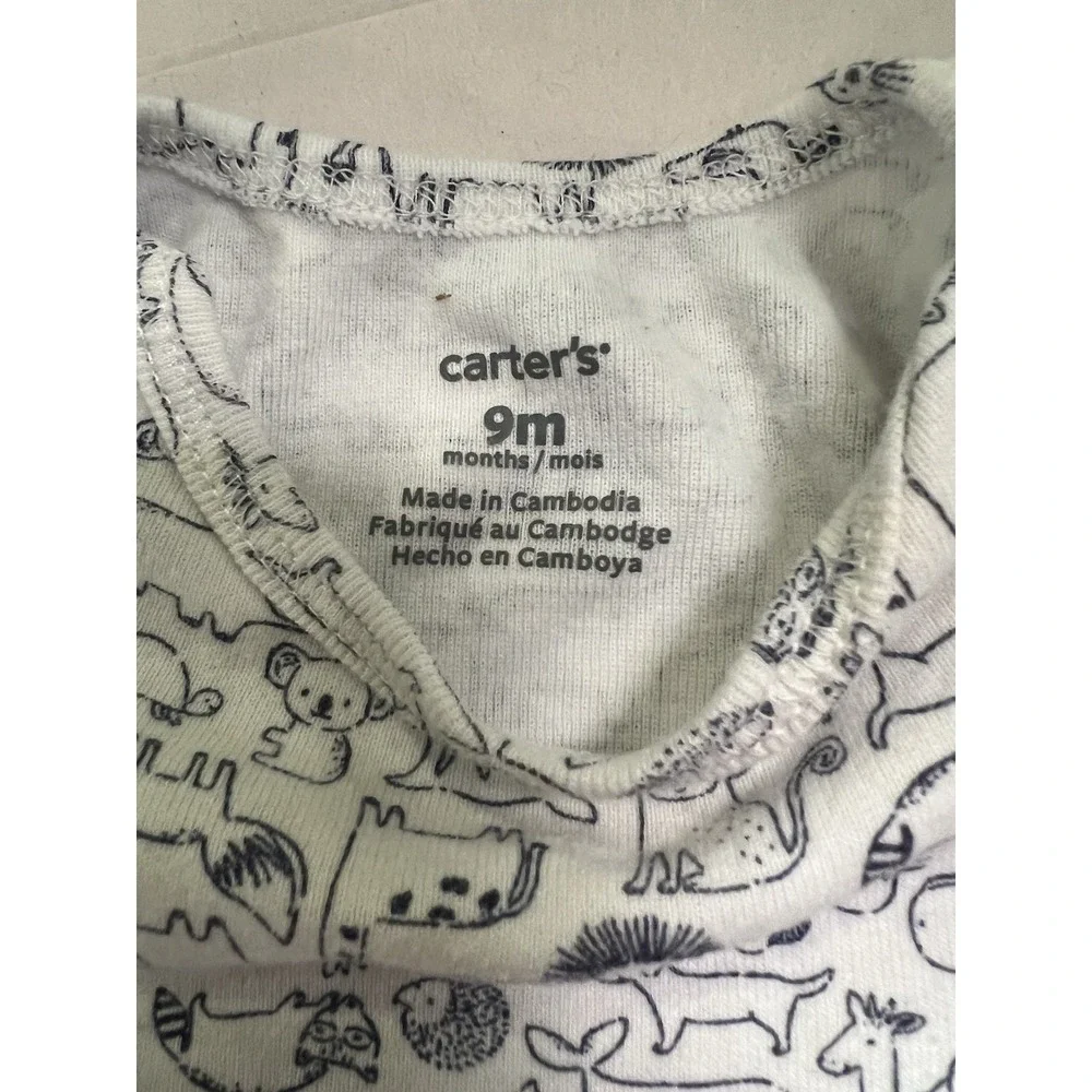 Carter's Just One You Baby Bodysuits Set 3 NB 0-3M 9M Snuggle Bunny Animal Sheep